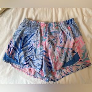 Lilly Pulitzer Luxletic shorts in Kaleidoscope Coral